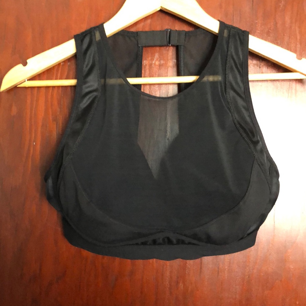 Fabletics medium black sports bra